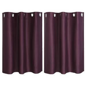 PiccoCasa Window Rod Pocket Valance Thermal Insulated Curtain Panels 2Pcs - 1 of 4