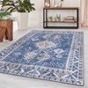 Washable Vintage Printed Rug Non Slip Low Pile Rug Soft Throw Floor Cover Foldable Indoor Carpet for Living Room Bedroom Playroom - 4 of 4