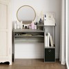 HOMLUX Computer Desk Laptop Table Writing Study Desk Home Office with Keyboard Tray & Open Shelf - 3 of 4