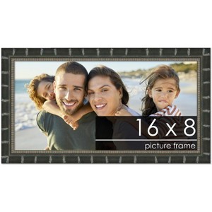 PosterPalooza | 16x8 Modern Bamboo Picture Frame, UV Acrylic, 5 Finishes - 1 of 4