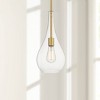 Possini Euro Design Soft Gold Mini Pendant 7 1/2" Wide Modern Clear Glass Shade Fixture for Dining Room House Home Foyer Kitchen - 2 of 4