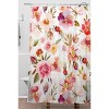 Utart Hygge Watercolor Midsummer Dogroses Pattern Shower Curtain Pink - Deny Designs: 100% Polyester, Machine Washable - image 2 of 4