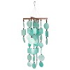 Woodstock Windchimes Aqua Capiz with Wood Beads  Wind Chimes For Outside  Wind Chimes For Garden  Patio  and Outdoor DÃƒÂ©cor  22"L - 3 of 4