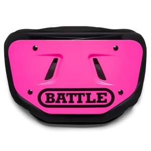 Battle Sports Youth Team Color Back Plate with BATTLE Logo - Neon Pink/Black - 1 of 1