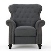 Push Back Recliner Accent Chair, Comfort Wing Back Accent Armchair with Rolled Arms & Button Accents - ModernLuxe - 4 of 4