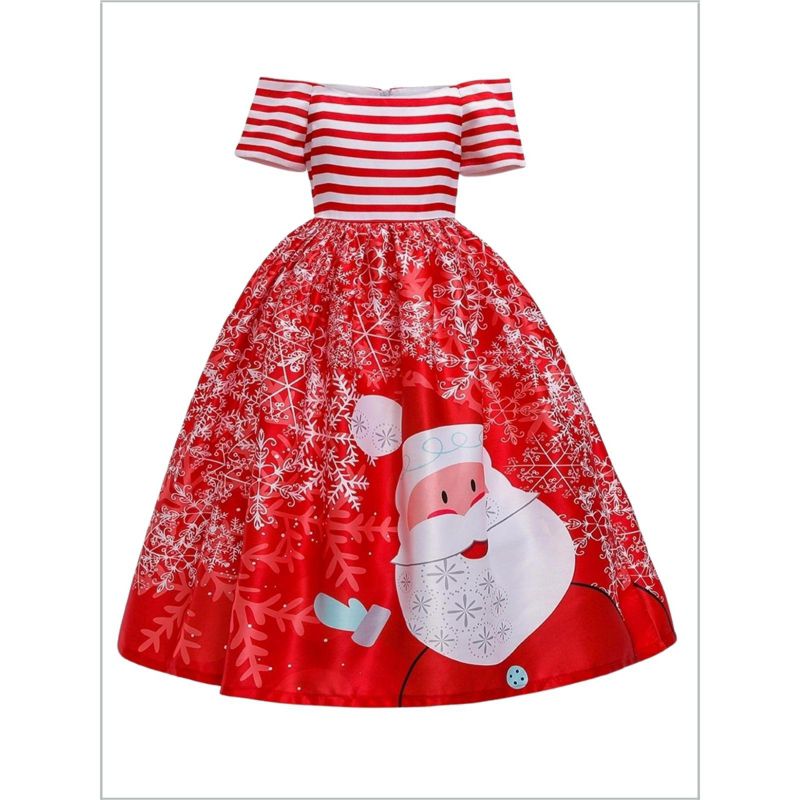 Girls We All Love Santa Holiday Dress - Mia Belle Girls, 2 of 6