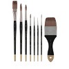 New York Central Oasis Synthetic Brush - Assorted Set of 8 - Handmade in Germany, Professional Watercolor Brushes with Ergonomic Handle, Soft, - 2 of 4