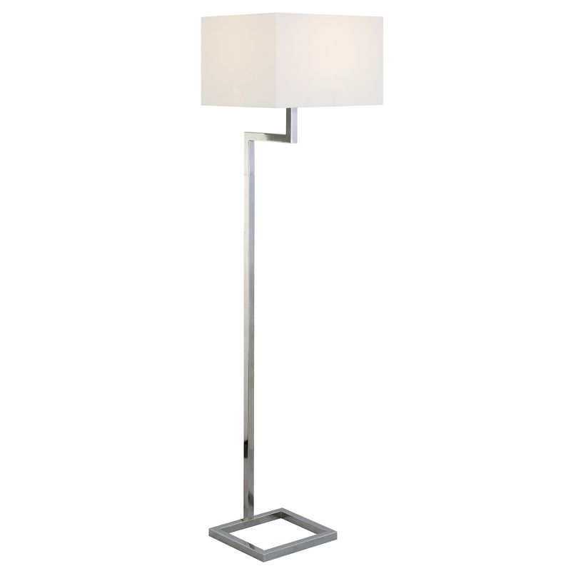 Hampton & Thyme 64" Tall Floor Lamp with Rectangle Fabric Shade , 4 of 9