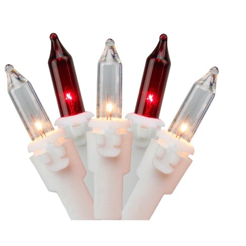 Northlight 50ct Mini Window Curtain Icicle String Lights Red Clear