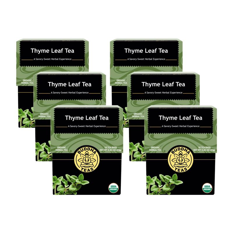 Buddha Teas Organic Thyme Leaf Tea - Case of 6/18 Bags, 1 of 5