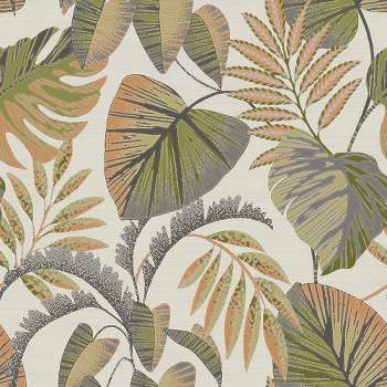 NEXT Jungle Leaves Orange Wallpaper
