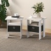 HOMLUX Set of 2 End Table Nightstand with Bin Drawer, Multiple Color Options - 2 of 4