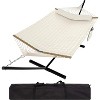 2-Person Hammock Suite with Collapsible Steel Frame – Backyard Oasis & Camping Essential 450Lb Support, UV-Resistant & Storage Bag - 3 of 4