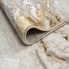 LunaLulinlk Luxury Area Rug in Beige and Gold Abstract Design - 4 of 4