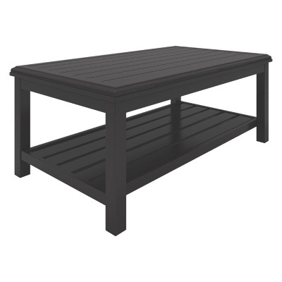 Castle Island Rectangular Cocktail Table - Dark Brown  - Outdoor by Ashley