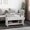 vidaXL Coffee Table White 40.2"x19.7"x20.7" Engineered Wood - 2 of 4