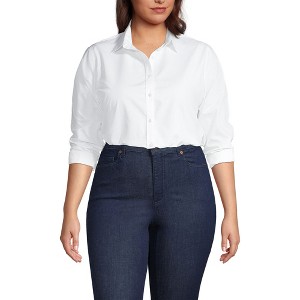 Lands' End Women's High Rise Adaptive Lycra Skinny Jeans - 1 of 4