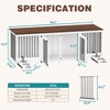 FUFU&GAGA 86.6" Dog Crate Furniture Wooden Dog Kennel with Room Divider and 2 Drawers - 3 of 4