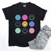 Simply Sage Market S.W.Smiley Stacked Smiley Faces Garment Dyed Tee - 3 of 4