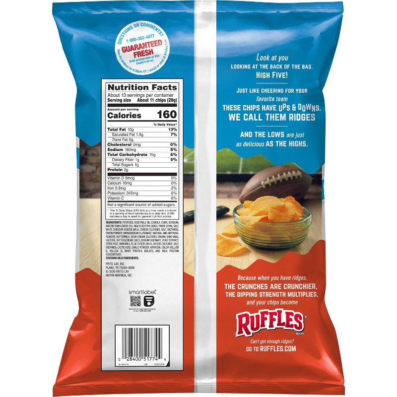 Ruffles Cheddar And Sour Cream Chips - 12.5oz, 2 of 4