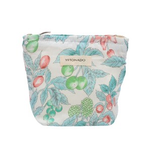 Unique Bargains Convenient Flower Fruit Handheld Makeup Bag 1 Pc - 1 of 4