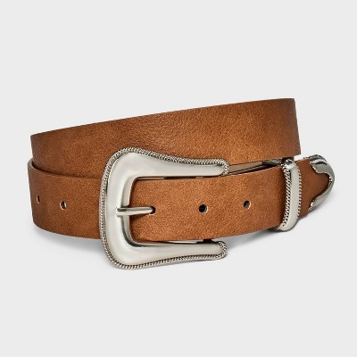 Women's Modern Western Belt - Universal Thread™ Brown