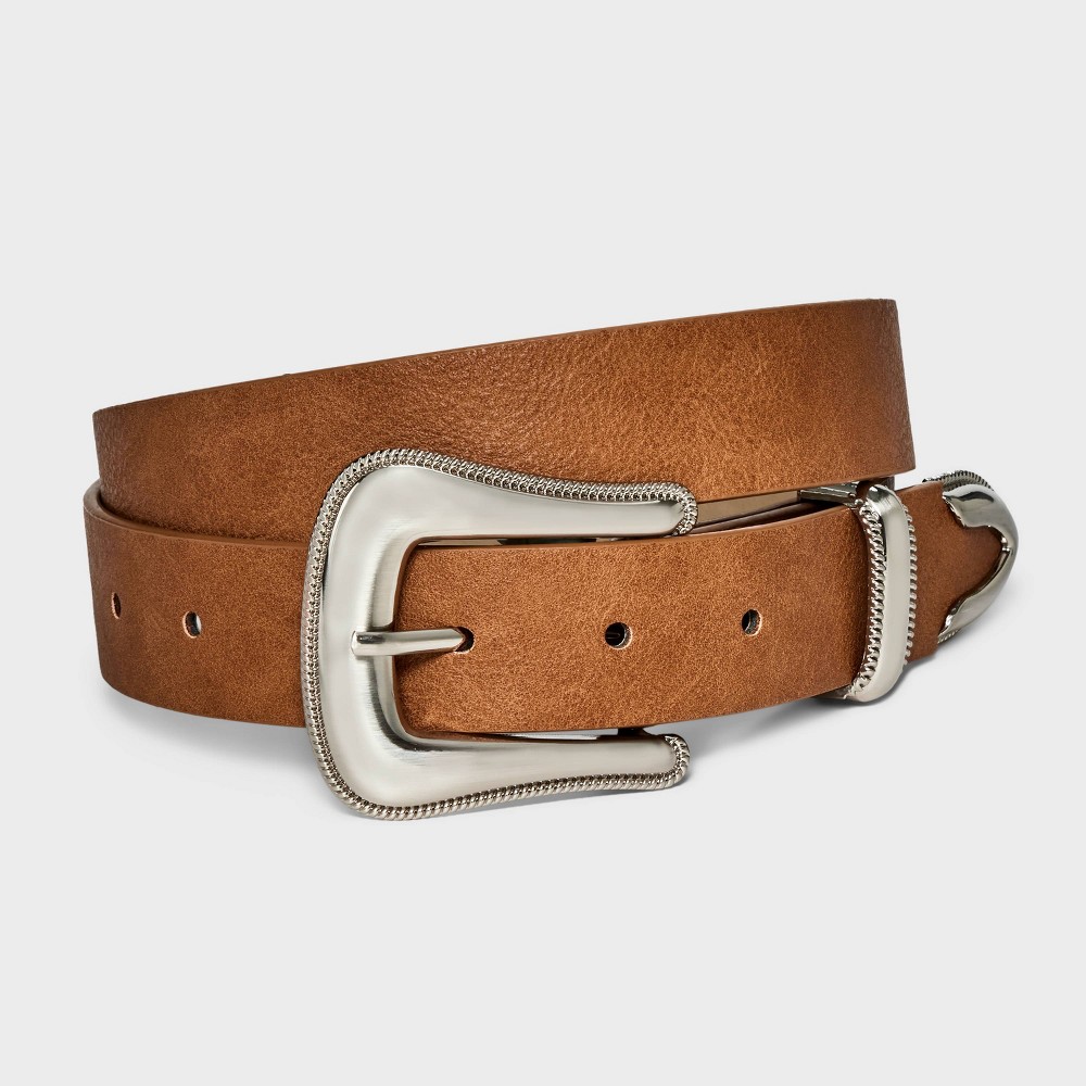 Photos - Belt Women's Modern Western  - Universal Thread™ Brown XXL