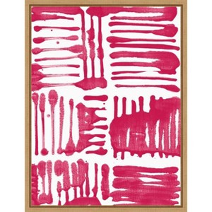Amanti Art Custom Red Stripes II by Jodi Fuchs Canvas Wall Art Print Framed 18 x 24-in. - 1 of 4
