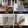 Mojgar Handrails for Outdoor Steps, Stair Handrail Fits 2 to 3 Steps, Wrought Iron Hand Rail Stair Railing Kit - 4 of 4