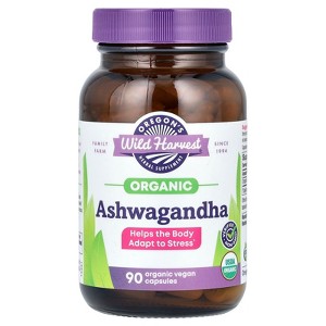 Oregon's Wild Harvest Organic Ashwagandha, 1,200 mg, 90 Organic Vegan Capsules (400 mg per Capsule) - 1 of 2