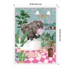 Kate & Laurel All Things Decor 18"x24" Sylvie Maximalist Bathroom Elephant Bubblegum Framed Canvas by Honey Island Studio White - 3 of 4