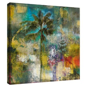 35" x 35" Tropical Isle I by Douglas: Modern Abstract Botanical Canvas - Masterpiece Art Gallery - 1 of 4