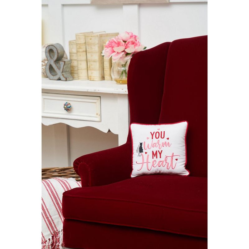 C&F Home 10 X 10 Inch You Warm My Heart Valentine's Day Embroidered Throw Pillow, 4 of 7