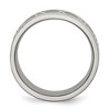 Black Bow Jewelry 8mm Titanium Satin Center Roman Numerals Flat Standard Fit Band - 2 of 4