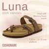 CUSHIONAIRE Luna Cork Footbed Women's Sandals-Comfortable Slip-On Slides with Adjustable Straps & Memory Foam|Beach Essential Summer Sandals for Women - 2 of 4