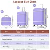 Maggift 3 PCS Bag and Luggage Sets, with Spinner Wheels and Zippers Lightweight Suitcase, for business trips and travel, Purple, 17.7"*11.2"*26.4" - 2 of 4