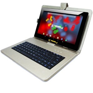 LINSAY 10.1" Tablet IPS Screen 64GB Storage New Android 14 with Keyboard-Black - 1 of 1