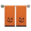 Avanti Linens Jack-O-Lantern Halloween 2-Pack Hand Towels - 2 of 3