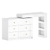 NicBex 60" Vanity Desk with Flip-Top Mirror & Lights,Dressing Table with 7 Drawers & 3 Shelves,Makeup Vanity Table for Bedroom - 2 of 4