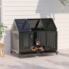 FURNIinspire Pet Crates and Houses 52 Inches Heavy Duty Dog Cage with Removable Roof and Wheels for Comfortable Pet Living, Black, 46"*29.5"*54" - 2 of 4