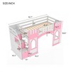 NicBex Twin Size Loft Bed with Storage Stairs & Windows,Sturdy Wooden Bunk Bed with Safety Rails,Multi-Functional Loft Bed for Kids,Teens - 3 of 4