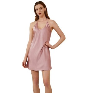 Mommesilk Silk Halter Slip Dress - 1 of 4