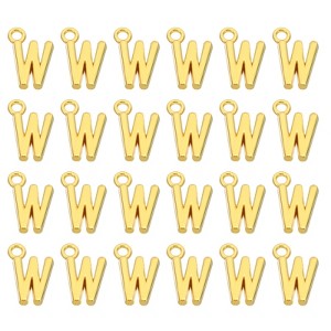 Unique Bargains Metal Bulk Elegant DIY Crafts Jewelry Making Initial Pendants 50 Pcs - 1 of 4