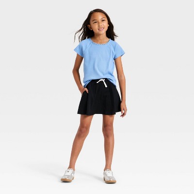 Детские Cat & Jack Girls' Short Sleeve Fitted Ribbed T-Shirt - Cat & Jack™ Pink M — фото 2