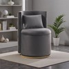 Dsvimoy Accent Chair Velvet Fabric with High Density Foam Cushion and Extra Pillow for Living or Bedroom

, Gray, 31"*24.5"*23" - 2 of 4