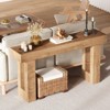 63 Inch Long Console Table, Wooden Couch Table Behind Sofa, Farmhouse Entryway Table - 2 of 4