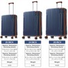 BEAFUP Set of 3 Luggage, Expandable Hard shell ABS Suitcases with Double Spinner, Travel luggage Set with TSA Lock (20/24/28inch) - 3 of 4