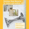 DOMETOUR Magnetic Door Stopper 2 Pack, Stainless Steel Heavy Duty Door Holder Stops, Wall/Floor Mount, for Bottom Top of Door Silver - 4 of 4