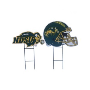 NCAA North Dakota State Bison Logo and Helmet 2pk Yard Sign Set - 1 of 1
