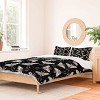 Deny Designs Full/Queen Avenie Luna Moth Black and Cream Duvet Cover and Pillow Sham Black - 2 of 4